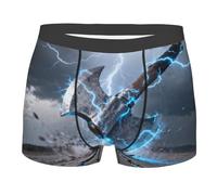 CNTDBU Axe Strike - Boxer da uomo con tasca profilata, biancheria intima elasticizzata e traspirante, senza etichette, traspirante, traspirante, senza etichette, traspirante, Nero , XXL