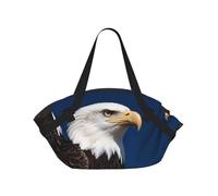 CNTDBU Bald Eagle - Coperta da picnic 2 in 1, pieghevole, impermeabile, tappetino rotondo per spiaggia, parco, borsa da campeggio portatile con tasche portaoggetti per avventure all'aperto