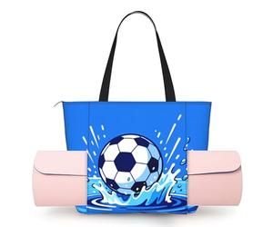 CNTDBU Ball Water Splash - Borsa da yoga da donna, grande borsa da palestra con supporto per tappetino da yoga, borsa a tracolla leggera per allenamento, viaggi, spiaggia