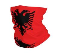 CNTDBU Bandiera albanese multifunzionale Sport Headwrap-Seamless Stretch Tube Sciarpa Maschera Maschera Fascia Ghetta per Ciclismo Corsa Escursionismo Spiaggia Sci