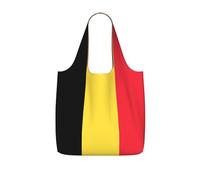 CNTDBU Bandiera del Belgio, borsa per la spesa pieghevole, leggera, riutilizzabile, per generi alimentari, zaino da viaggio con coulisse, per lavoro e palestra