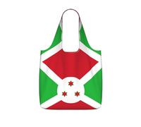 CNTDBU Bandiera del Burundi Borsa per la spesa ripiegabile leggera e riutilizzabile per generi alimentari, zaino da viaggio da 25 litri con coulisse per lavoro e palestra