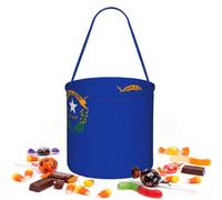 CNTDBU Bandiera del Nevada Halloween Storage Bag-Round Borsa per il Partito | Tessuto twill leggero riutilizzabile contiene bomboniere essenziali per uso festa