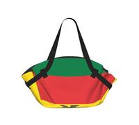 CNTDBU Bandiera della Bolivia 2 in 1 coperta da picnic pieghevole impermeabile tappetino rotondo per spiaggia parco, borsa da campeggio portatile con tasche portaoggetti per avventure all'aperto
