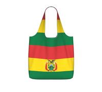 CNTDBU Bandiera della Bolivia Borsa per la spesa ripiegabile leggera e riutilizzabile per generi alimentari, zaino da viaggio da 25 litri con coulisse per lavoro palestra