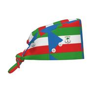 CNTDBU Bandiera della Guinea Equatoriale Cappello da Lavoro con Bottoni - Cappello da Chef Morbido per Pulizia Cucina, Regolabile Porta Maschera per Spa Salone di Bellezza Cappello Unisex Nero