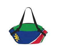 CNTDBU Bandiera della Namibia - Coperta da picnic 2 in 1, pieghevole, impermeabile, tappetino rotondo per spiaggia, parco, borsa da campeggio portatile con tasche portaoggetti per avventure all'aperto