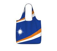 CNTDBU Bandiera delle Isole Marshall, borsa per la spesa ripiegabile, leggera, riutilizzabile, per generi alimentari, zaino da viaggio con coulisse, per lavoro e palestra