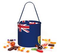 CNTDBU Bandiera delle Isole Turks e Caicos Halloween Storage Bag - Borsa rotonda per feste