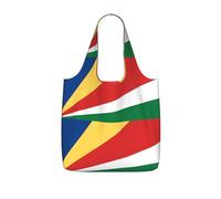 CNTDBU Bandiera delle Seychelles, borsa per la spesa pieghevole, leggera, riutilizzabile, per generi alimentari, zaino da viaggio con coulisse, per lavoro e palestra