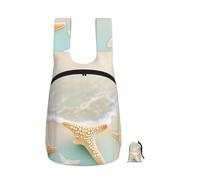 CNTDBU Beach Starfish - Zaino pieghevole da 16 l, leggero, per viaggi, impermeabile, con cerniera, per uomo e donna