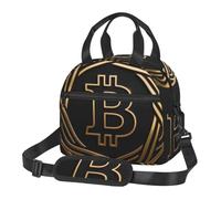CNTDBU Bitcoin Borsa termica per il pranzo per cibo isolata da lavoro con tracolla regolabile, dispositivo di raffreddamento a tenuta stagna per l'uso quotidiano