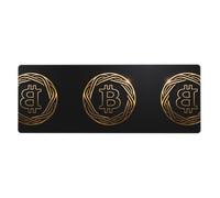 CNTDBU Bitcoin, tappetino da scrivania extra large da 31,8 x 31,5 cm, tappetino per mouse da gioco antiscivolo con bordo cucito, tappetino impermeabile per tastiera per ufficio