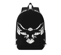 CNTDBU Black and White Eagle - Zaino da viaggio leggero con tasche, 43 cm