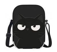 CNTDBU Black Cat, piccola borsa a tracolla leggera con cerniera, da donna, impermeabile, casual, per telefono da viaggio