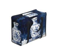 CNTDBU Blu Bianco Cina Heavy Duty Shopping Tote Bag-Impermeabile Riutilizzabile Borsa della spesa Con Zip, Sacchetto di Immagazzinaggio Pieghevole Per Viaggi Picnic