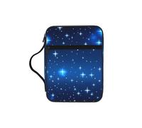 CNTDBU Blue Star Pattern Bibbia Study Tote Bag con manici, resistente all'acqua, organizer per viaggi in chiesa, portapenne, tablet, diario