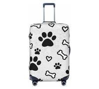CNTDBU Bones and Dog Paws - Copertura elastica per valigia, protezione per bagagli da viaggio, resistente ai graffi, adatta alla maggior parte delle valigie, Nero , M, boemo