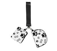 CNTDBU Bones and Dog Paws - Portafoglio da polso da donna, piccola borsa da polso per chiavi, carte, confezione da 2 tasche con cerniera per corsa, palestra, viaggi, sport all'aria aperta