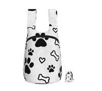 CNTDBU Bones And Dog Paws, zaino pieghevole da 16 l, leggero, da viaggio, impermeabile, con cerniera, per uomo e donna