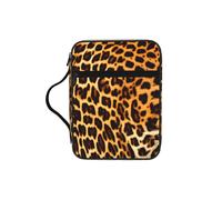 CNTDBU Borsa a secchiello con manici per studio biblico a righe su leopardi, impermeabile, per viaggi in chiesa, portapenne, tablet, diario