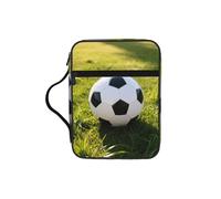 CNTDBU Borsa a tracolla con manici, con motivo calcistico, organizer impermeabile per viaggi in chiesa, portapenne, tablet, diario