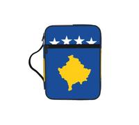 CNTDBU Borsa a tracolla con manici e bandiera del Kosovo, organizer impermeabile per viaggi in chiesa, portapenne, tablet, diario