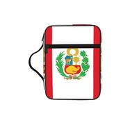 CNTDBU Borsa a tracolla con manici e bandiera del Perù, impermeabile, per viaggi in chiesa, portapenne, tablet, diario