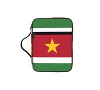 CNTDBU Borsa a tracolla con manici e bandiera del Suriname, organizer impermeabile per viaggi in chiesa, portapenne, tablet, diario