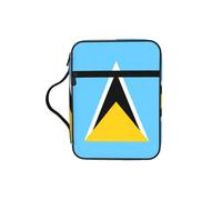 CNTDBU Borsa a tracolla con manici e bandiera di Santa Lucia, organizer impermeabile per viaggi in chiesa, portapenne, tablet, diario