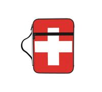 CNTDBU Borsa a tracolla con manici e bandiera svizzera, impermeabile, organizer per viaggi in chiesa, portapenne, tablet, diario