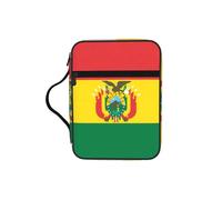CNTDBU Borsa a tracolla con manici e scritta "Flag of Bolivia", organizer impermeabile per viaggi in chiesa, portapenne, tablet, diario