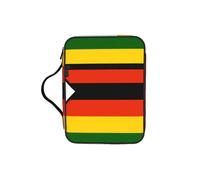 CNTDBU Borsa a tracolla con manici e scritta "Flag of Zimbabwe", organizer impermeabile per viaggi in chiesa, portapenne, tablet, diario