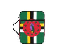 CNTDBU Borsa a tracolla con manici per studio biblico con bandiera del Commonwealth della Dominica, organizer impermeabile per viaggi in chiesa, portapenne, tasca per tablet