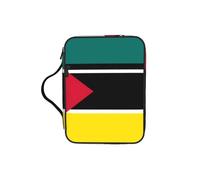 CNTDBU Borsa a tracolla con manici per studio biblico con bandiera del Mozambico, organizer resistente all'acqua per viaggi in chiesa, portapenne, tasca per tablet