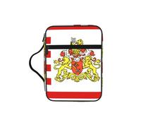 CNTDBU Borsa a tracolla con manici per studio biblico con bandiera del Senato di Brema - organizer impermeabile per viaggi in chiesa, portapenne, tablet tascabile