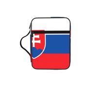 CNTDBU Borsa a tracolla con manici per studio della Bibbia, con bandiera della Slovacchia, organizer impermeabile per viaggi in chiesa, portapenne, tasca per tablet