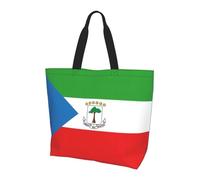 CNTDBU Borsa a tracolla grande con bandiera della Guinea Equatoriale da donna, leggera e impermeabile, borsa per la spesa riutilizzabile, con tasca interna, per lavoro e viaggi