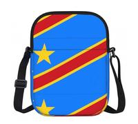 CNTDBU Borsa a tracolla piccola con bandiera del Congo, borsa leggera con cerniera per donna, borsa a tracolla casual impermeabile per portafoglio da viaggio per telefono