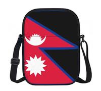 CNTDBU Borsa a tracolla piccola con bandiera del Nepal, borsa leggera con cerniera per donna, borsa a tracolla casual impermeabile per portafoglio da viaggio per telefono