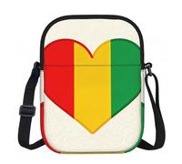 CNTDBU Borsa a tracolla piccola con bandiera dell'Italia e cuore, leggera, con cerniera, da donna, impermeabile, casual, da viaggio