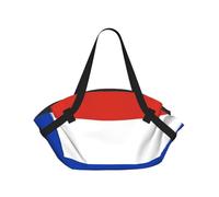CNTDBU Borsa da picnic 2 in 1 con bandiera russa, pieghevole, impermeabile, tappetino rotondo per spiaggia, parco, borsa da campeggio portatile con tasche portaoggetti per avventure all'aperto