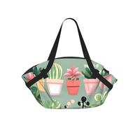 CNTDBU Borsa da picnic 2 in 1 per piante bonsai, pieghevole, impermeabile, tappetino rotondo per spiaggia, parco, borsa da campeggio portatile con tasche portaoggetti per avventure all'aperto
