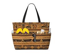 CNTDBU Borsa da viaggio con affreschi egiziani di grande capacità, impermeabile, con 7 tasche, borsa oversize per palestra e campeggio, leggera e pieghevole