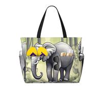 CNTDBU Borsa da viaggio con elefante che cammina di grande capacità, impermeabile, con 7 tasche, borsa oversize per palestra e campeggio, leggera e pieghevole