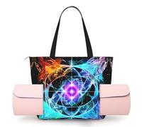 CNTDBU Borsa da yoga da donna a otto dimensioni spaziali, grande borsa da palestra con supporto per tappetino da yoga, borsa a tracolla leggera per allenamento, viaggi, spiaggia