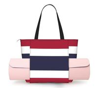 CNTDBU Borsa da yoga da donna con bandiera della Thailandia, grande borsa da palestra con supporto per tappetino da yoga, borsa a tracolla leggera per allenamento, viaggi, spiaggia