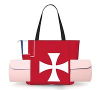 CNTDBU Borsa da yoga da donna con bandiera di Wallis e Futuna, grande borsa da palestra con supporto per tappetino da yoga, borsa a tracolla leggera per allenamento, viaggi, spiaggia