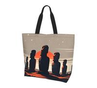 CNTDBU Borsa larga da donna con statua di pietra, borsa per la spesa, leggera, impermeabile, riutilizzabile, con tasca interna, per lavoro e viaggi