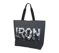 CNTDBU Borsa larga da donna in ferro color argento liquido, borsa per la spesa leggera, impermeabile, riutilizzabile, con tasca interna, per lavoro e viaggi